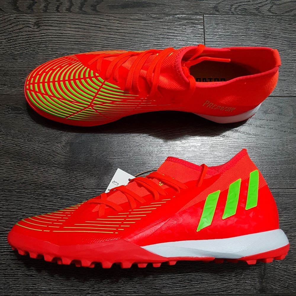 ADIDAS Predator Edge.3 Turf‎ Shoes Mens 11 Soccer Training Cleats Orange Red